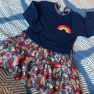 Mini Boden long sleeve dress size 5 / 6 - sweatshirt top & graphic print CUTE